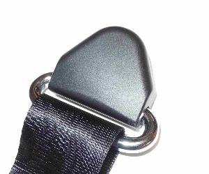 Dreipunkt Sicherheitsgurt hinten 30cm Bandschloss schwarz für Alfa Ro,  125,00 €